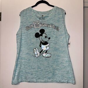 Disney Parks Iridescent and Blue Tank Top Size Large NWT